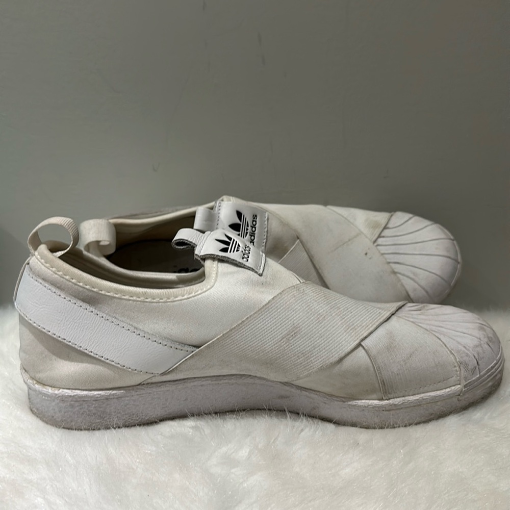 Adidas slip on sneakers - white